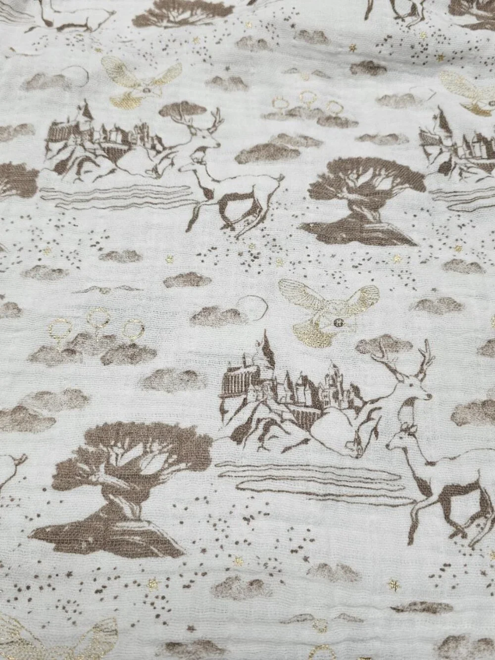 Harry Potter aden +anis Baby Swaddle Lovey Blanket Muslin Hogwarts Castle Hedwig